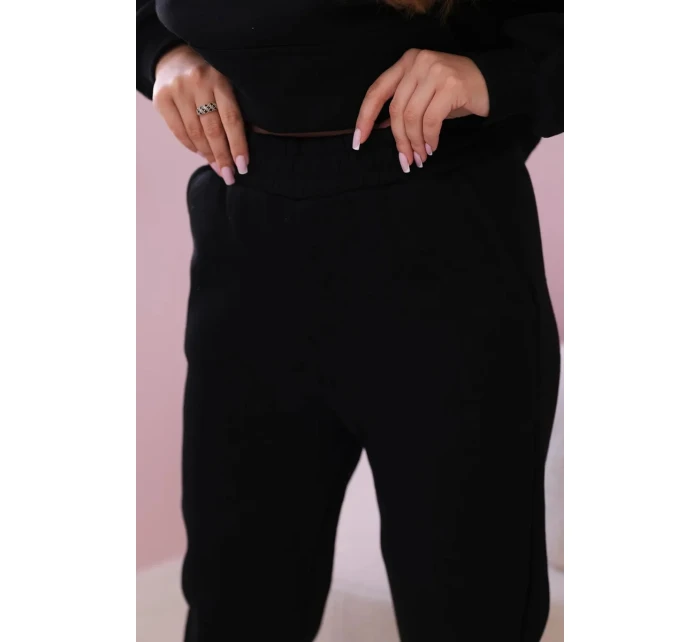 Bavlněná souprava s potiskem černý Bavlněná souprava s potiskem černý