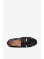 Kožené Polobotky Mokasiny Dámské model 21694755 Černé - Maciejka