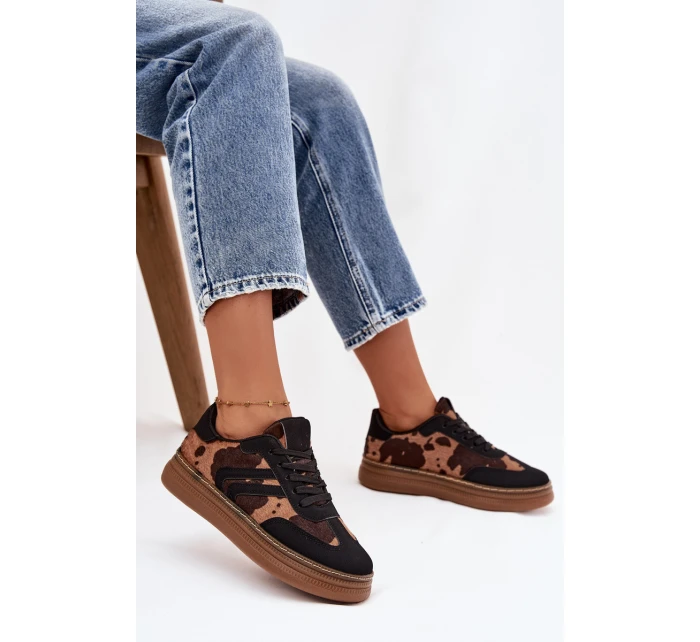 Dámské tenisky na platformě – černé Denissa Dámské tenisky na platformě – černé Denissa