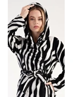 Dámský župan krátký s kapucí Zebra Dámský župan krátký s kapucí Zebra