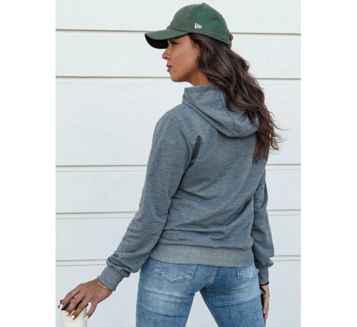 Tmavě šedá dámská mikina s kapucí LARA II FashionStreet BY1334