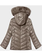 Krátká zimní bunda s kapucí cappuccino (5M3138-84) Krátká zimní bunda s kapucí cappuccino (5M3138-84)