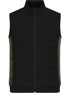 Daiber JN 1864 Pánská vesta s podšívkou 02.1864 black/olive melange