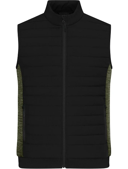 Daiber JN 1864 Pánská vesta s podšívkou 02.1864 black/olive melange Daiber JN 1864 Pánská vesta s podšívkou 02.1864 black/olive melange