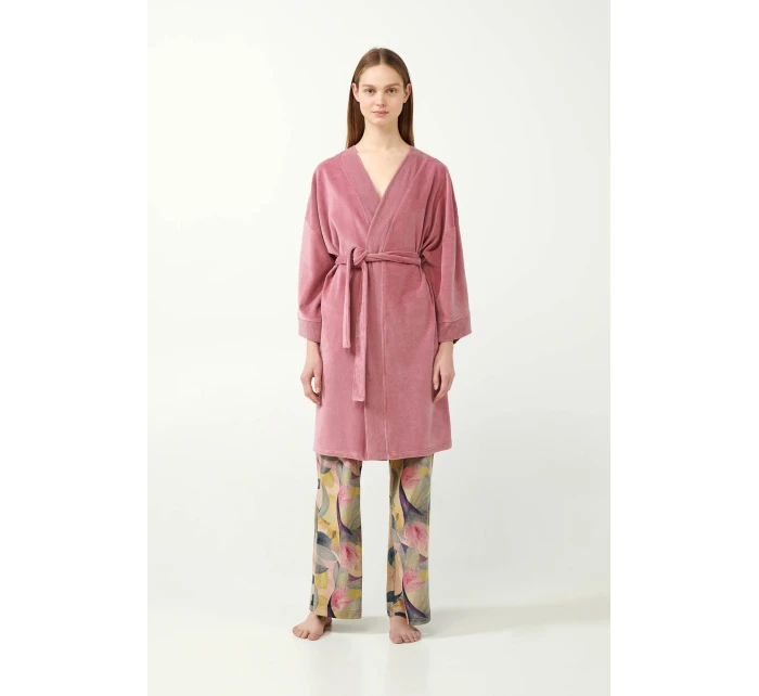 Dámský sametový župan model 20515933 - Vamp Dámský sametový župan model 20515933 - Vamp