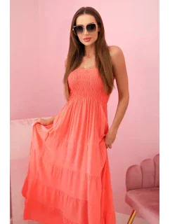 Dámské viskózové šaty s elastickým topem malina