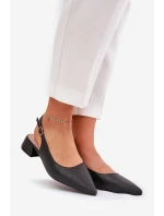 Pletené Dámské Sandály Na Podpatku Černé model 21687153 - Boto Pletené Dámské Sandály Na Podpatku Černé model 21687153 - Boto