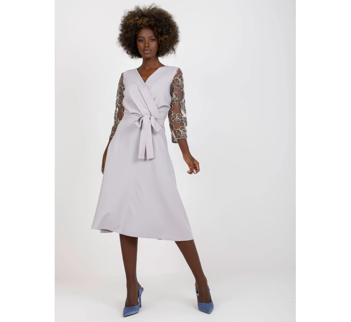 Šaty LK SK 507860.82P světle šedá Šaty LK SK 507860.82P světle šedá