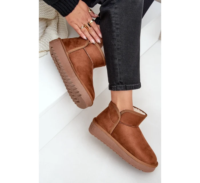 Dámské sněhule na platformě D.Franklin DFSH370010 Hnědé