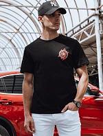 Pánské tričko s potiskem černé FashionStreet RX5491