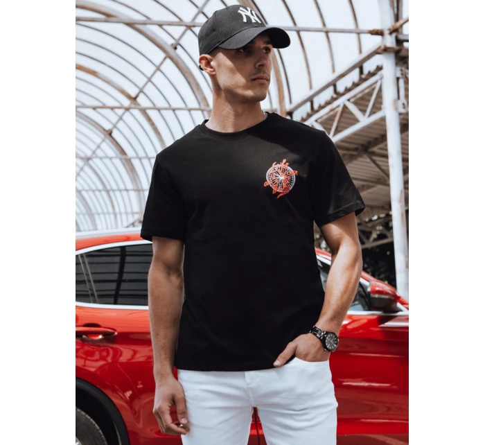 Pánské tričko s potiskem černé FashionStreet RX5491