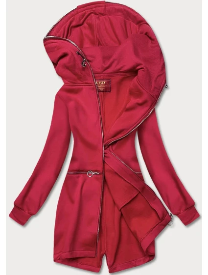 Červená vypasovaná dámská mikina model 21292023 - LHD