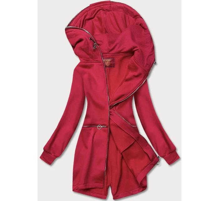 Červená vypasovaná dámská mikina model 21292023 - LHD