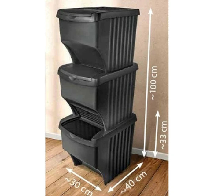 KOŠ 22 L SADA 3 KS ANTRACITOVÝ KOŠ 22 L SADA 3 KS ANTRACITOVÝ