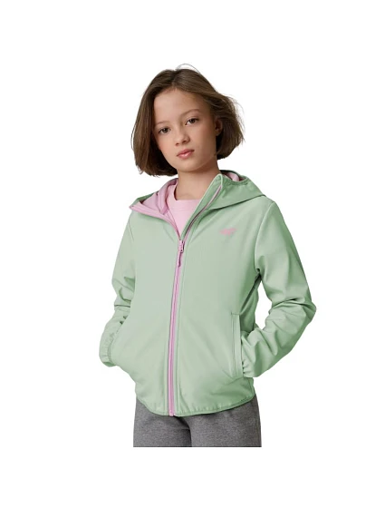 Dívčí softshellová bunda 4F F478 mint 4FJWSS26TSOFF478 47S