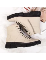 Rieker W X3428 béžové zateplené boty