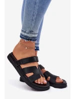 Dámské Pantofle Na Suchý Zip model 21697774 Černé - VINCEZA