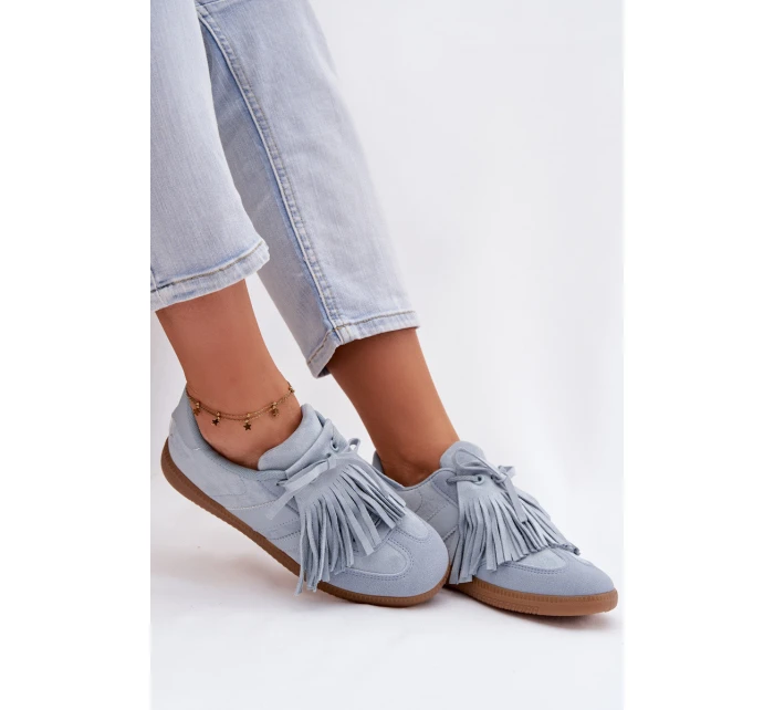 Dámské tenisky s třásněmi modré model 21937705 - Boto Dámské tenisky s třásněmi modré model 21937705 - Boto