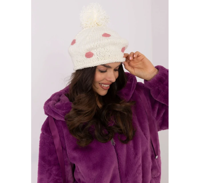 Czapka AT CZ model 20710175 ecru - FPrice Czapka AT CZ model 20710175 ecru - FPrice