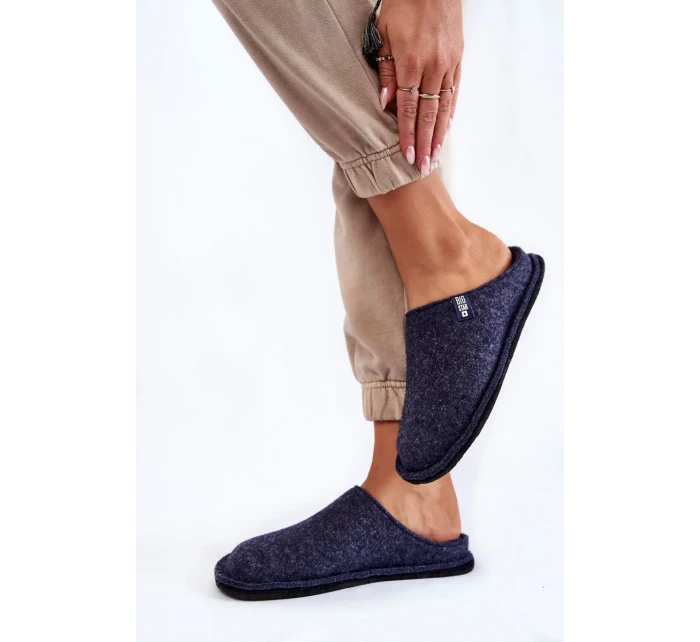 Klasické dámské pantofle Big Star KK276013 Námořnická modrá Klasické dámské pantofle Big Star KK276013 Námořnická modrá