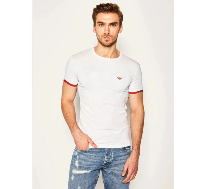 Pánské triko krátký rukáv - 111035 2R530 00010 - bílá - Emporio Armani