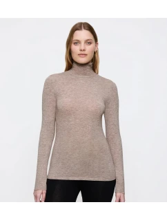 Dámský rolák Beauty Layers Top LSL Turtleneck 04 - BROWN - béžová M003 - TRIUMPH