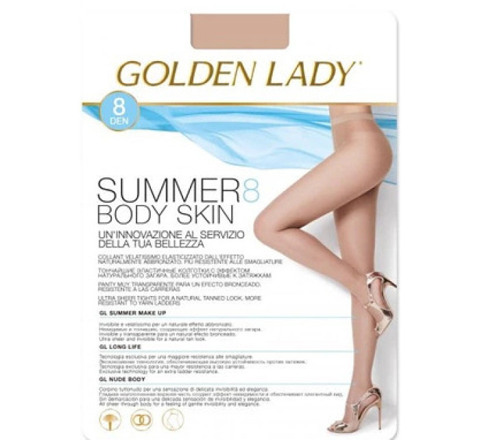Dámské punčochové kalhoty Golden Lady Summer Body Skin 8 den 5-XL
