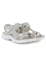 Dámské kožené sportovní sandály na suchý zip šedé model 22116487 - Artiker