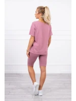 Komplet top+legginsy ciemny różowy Komplet top+legginsy ciemny różowy