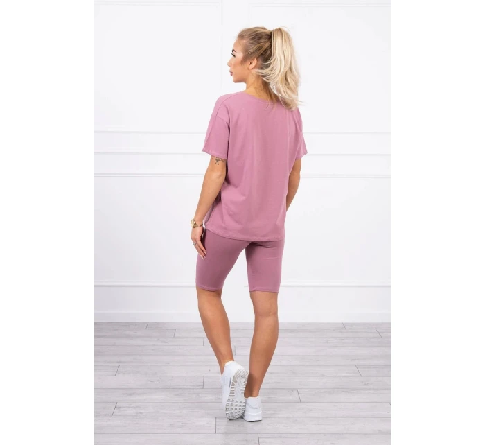 Komplet top+legginsy ciemny różowy Komplet top+legginsy ciemny różowy