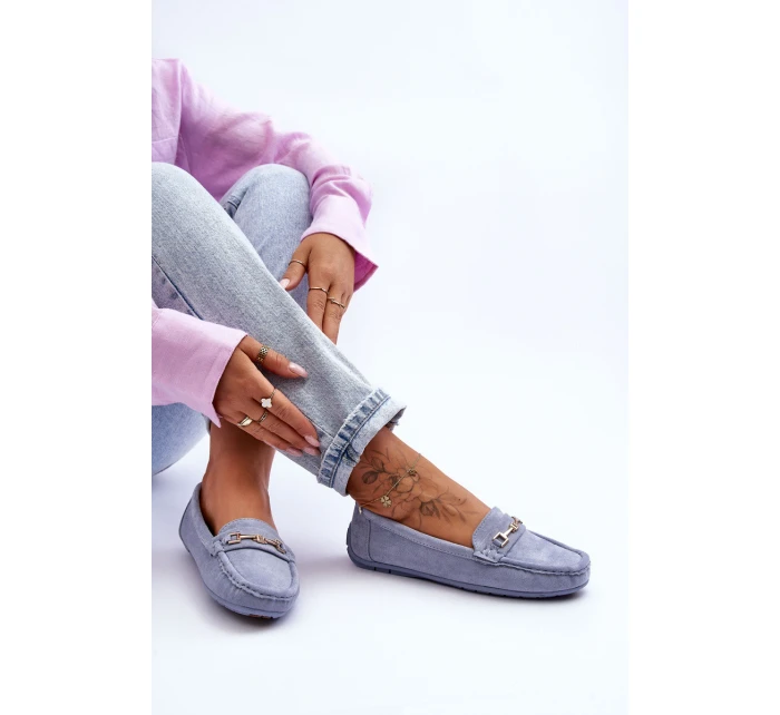 Dámské klasické semišové mokasíny modré model 21625458 - Boto Dámské klasické semišové mokasíny modré model 21625458 - Boto