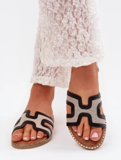 Dámské Pantofle Na Plochém Podpatku Černé model 21703847 - Boto