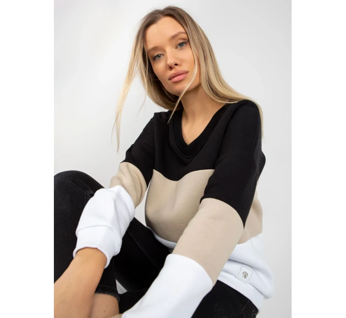 Mikina RV BL 8377.89 černá a béžová Mikina RV BL 8377.89 černá a béžová