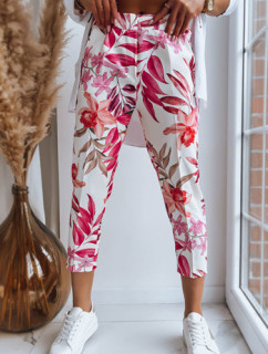 Dámské kalhoty FLOWER GARDEN růžové Dstreet UY1472