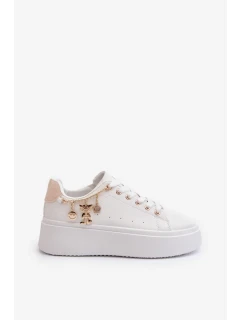 Dámské Tenisky na platformě s přívěsky, Bílá Tivissa