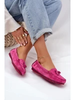 Dámské klasické semišové mokasíny S.Barski – fuchsiové