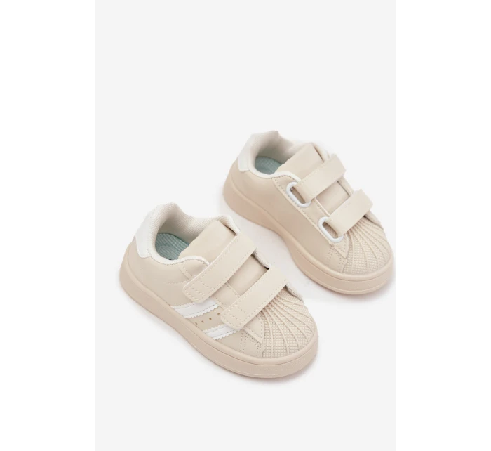 Dětské sportovní sneakers z eko kůže Renel – béžové