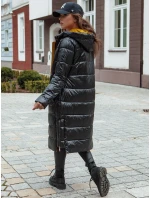 Dámský prošívaný zimní kabát s kapucí černý model 21979884 - Dstreet