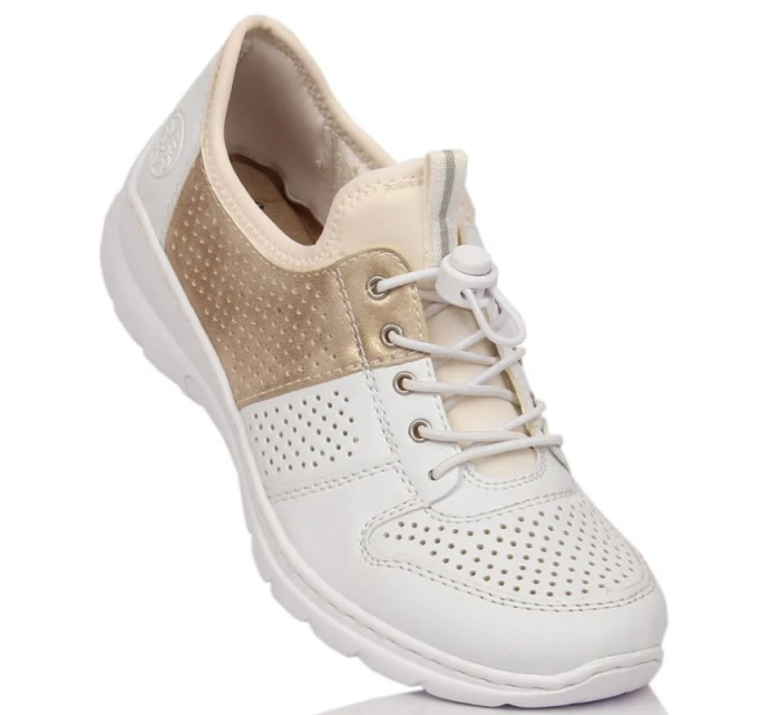 Pohodlná polobotka W model 22033528 bílá - Rieker
