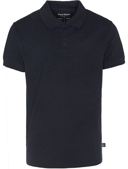 Pure Waste PQM Pánské piqué polo z těžké bavlny 74.0PQM black Pure Waste PQM Pánské piqué polo z těžké bavlny 74.0PQM black