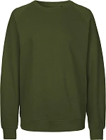 Neutral O 63001 Unisex raglánová mikina z bio bavlny 77.6301 military