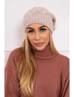 Fleecová čepice Carolina K243 béžová