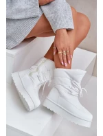 Sněhule na platformě se zipem Big Star model 21678307 Bílé - Big Star Shoes