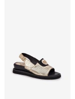 Dámské Sandály Na Klínu Zlaté Isnnoria Dámské Sandály Na Klínu Zlaté Isnnoria