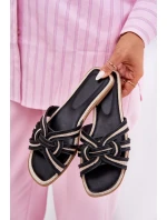 Dámské Ploché Sandály S Pásky Černé model 21689719 - Boto Dámské Ploché Sandály S Pásky Černé model 21689719 - Boto