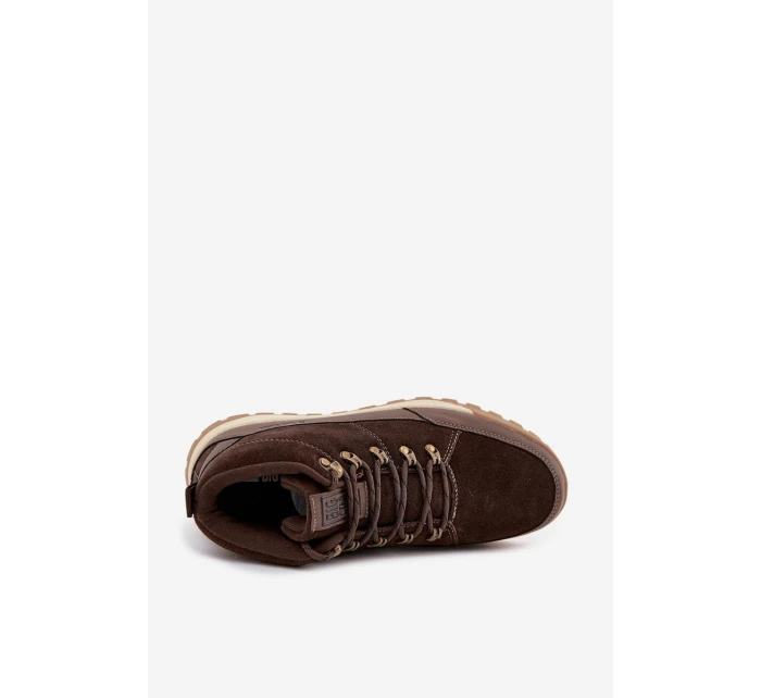 Semišové Pánské Trekingové Boty Big Star SS174263 Hnědé