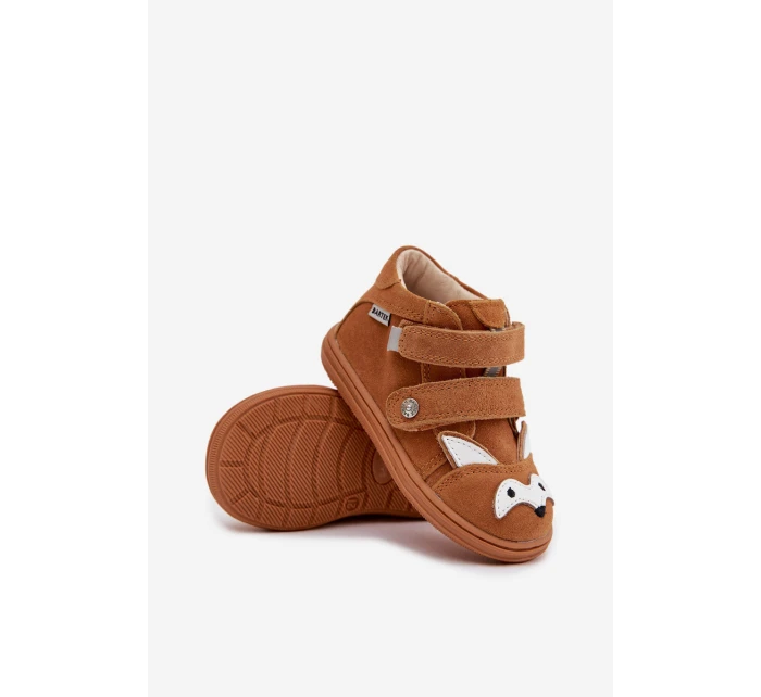 Kožené Dětské Boty Pro Chlapce S Motivem Lišky Bartek 8632063 Světle Hnědé