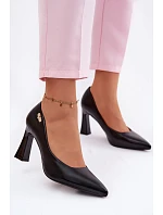 Elegantní Lodičky na Podpatku Vinceza 62276 Černé