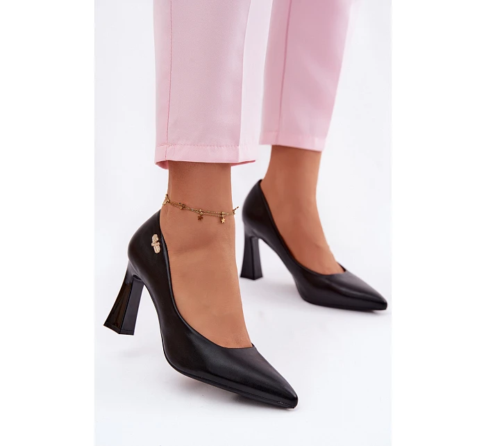 Elegantní Lodičky na Podpatku Vinceza 62276 Černé