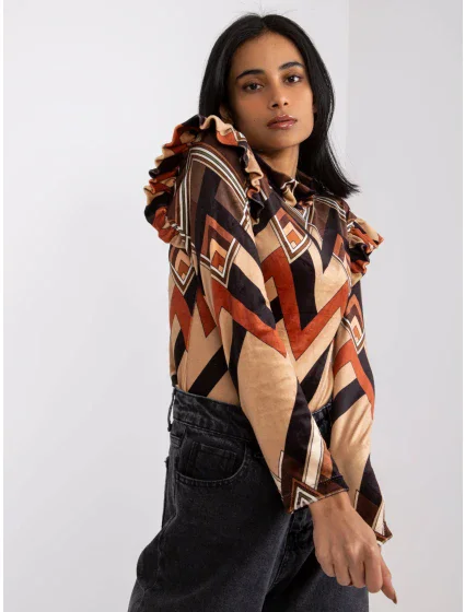 Halenka DHJ BZ 6533C 1.81P černá a béžová